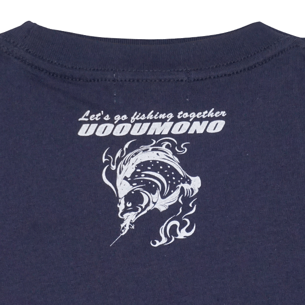 ネイビーTシャツ（ヒラメ）えり