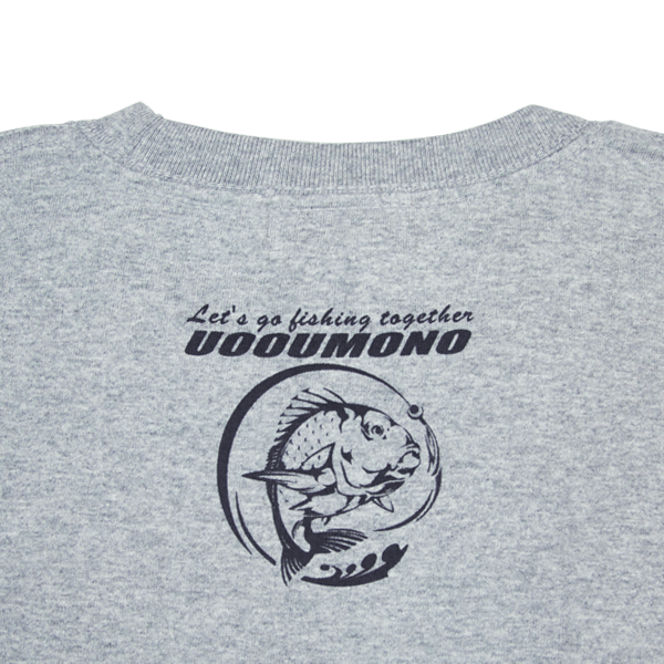 グレーTシャツ（マダイ）えり