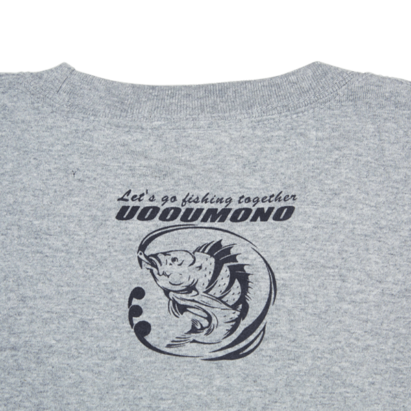 グレーTシャツ（クロダイ）えり