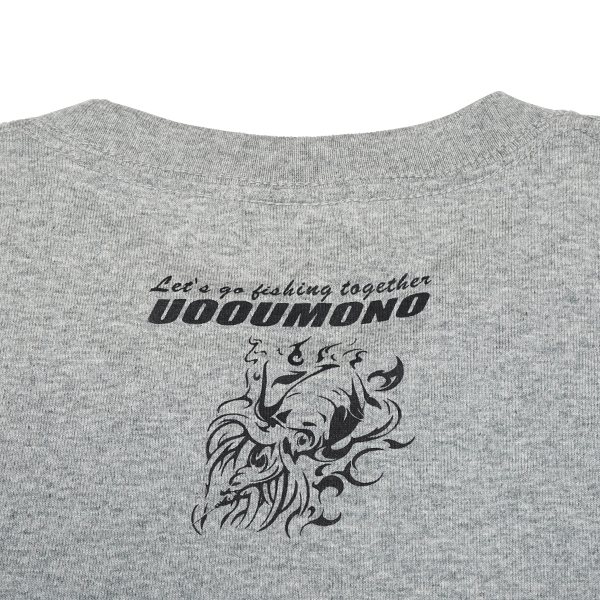 グレーTシャツ（アオリイカ）えり
