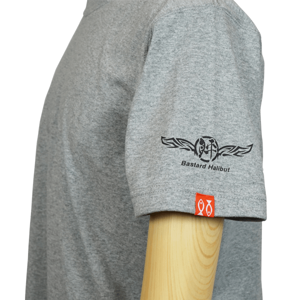 グレーTシャツ（ヒラメ）袖
